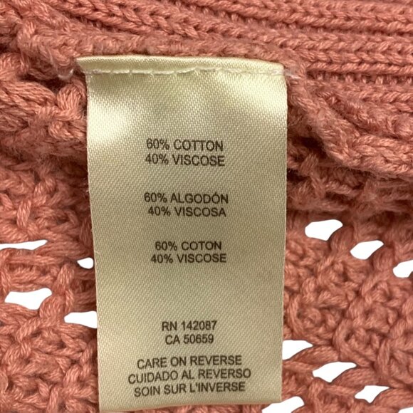 Simply Noelle Pink Open Knit Bell Sleeve‎ Open Long Cardigan - Picture 4 of 9